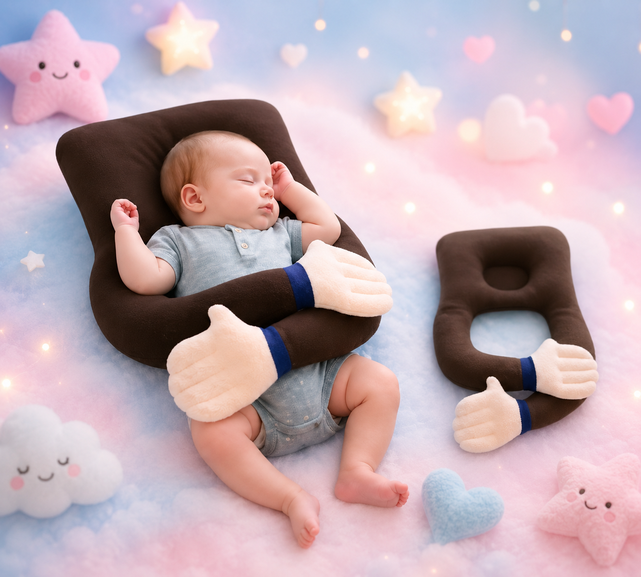 CuddleNest™ Baby Hug Pillow with Super Soft Fabric