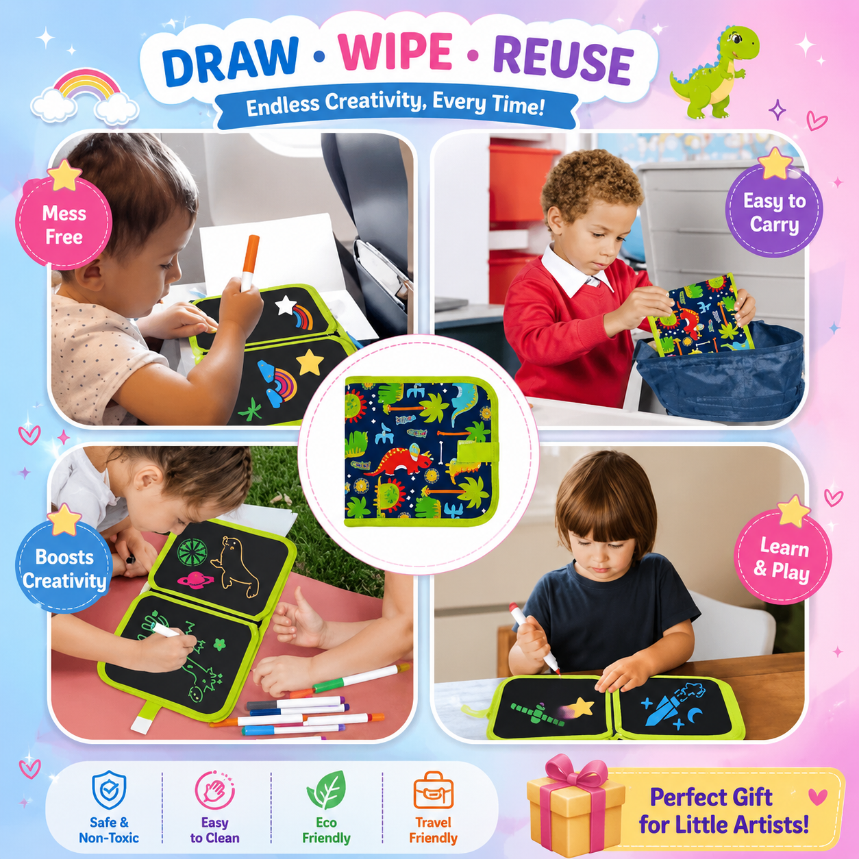 Magic Reusable Doodle Book for Kids