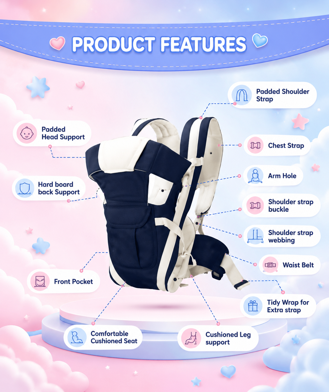 CuddleRide™ 4-in-1 Baby Carrier