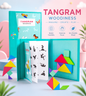 Tangram Wooden Magnetic Puzzle Book for Kids | Educational Shapes & Colors Learning Toy