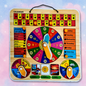 EL SMO Wooden Learning Clock Calendar Board