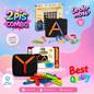 Alpha-Numeric Construction Puzzle Board – Educational Montessori Learning Toy for Kids (29 Pieces)