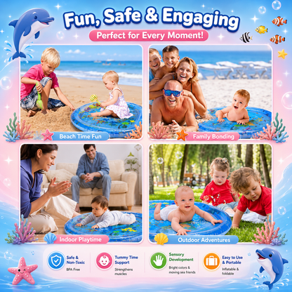 Toysbuddy Tummy Time Water Mat for Babies | Sensory Play Activity Gym