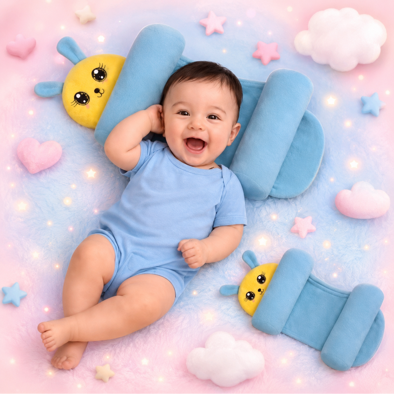 Baby Bolster Pillow for Newborns & Infants | Soft Cotton Support Pillow