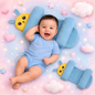 Baby Bolster Pillow for Newborns & Infants | Soft Cotton Support Pillow