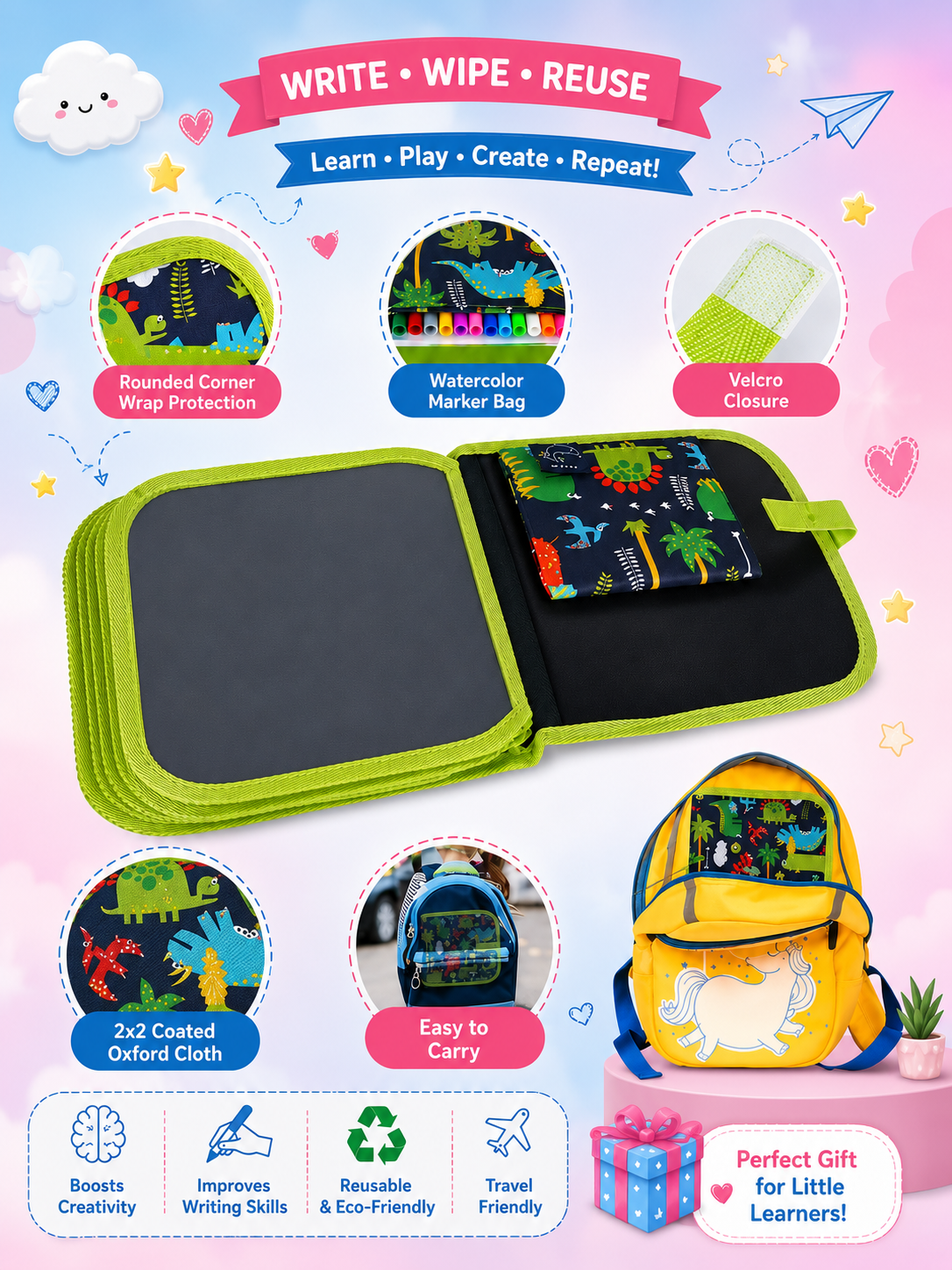 Magic Reusable Doodle Book for Kids